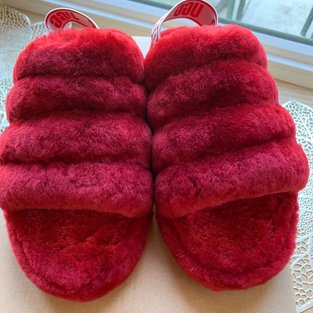 Brand new Red UGG slipper slides